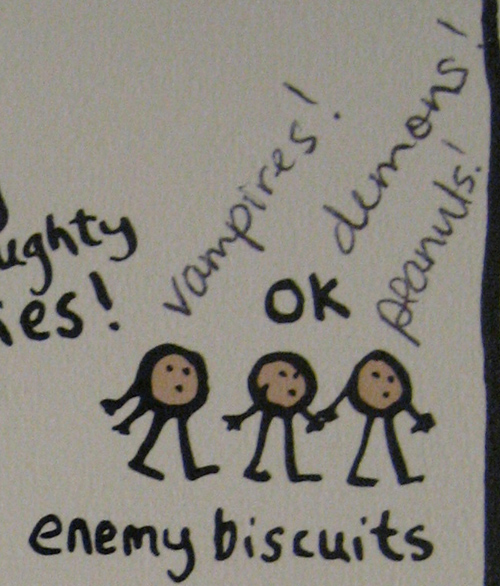 valentine-biscuits-peanuts-close-up Note the third enemy: Peanuts!