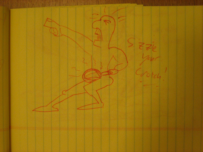 mbn-sizzle I started this one and it just looked too much like he was whacking himself in the groin with a hot pan.