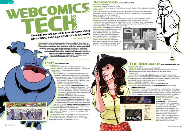 The spread from <em>Wizard</em> #214. Click it to view the article. 
