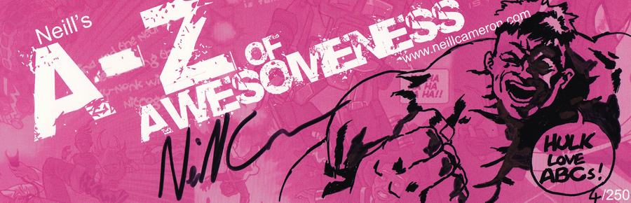 neill-abcs-sketch-sign A close-up of the Hulk art.
