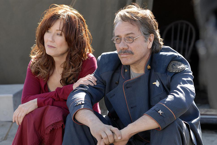 BSG_Adama_Roslin Admiral William Adama, "Battlestar Galactica"