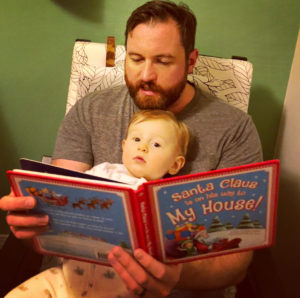 jim reading to son 2017 christmas